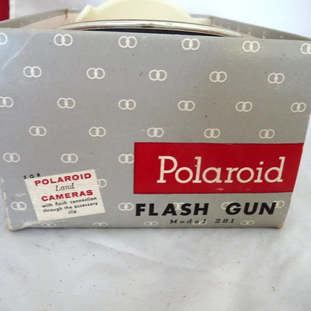 POLAROID Flash Gun Model 281 Snap On Diffuser Land Cameras vintage photography